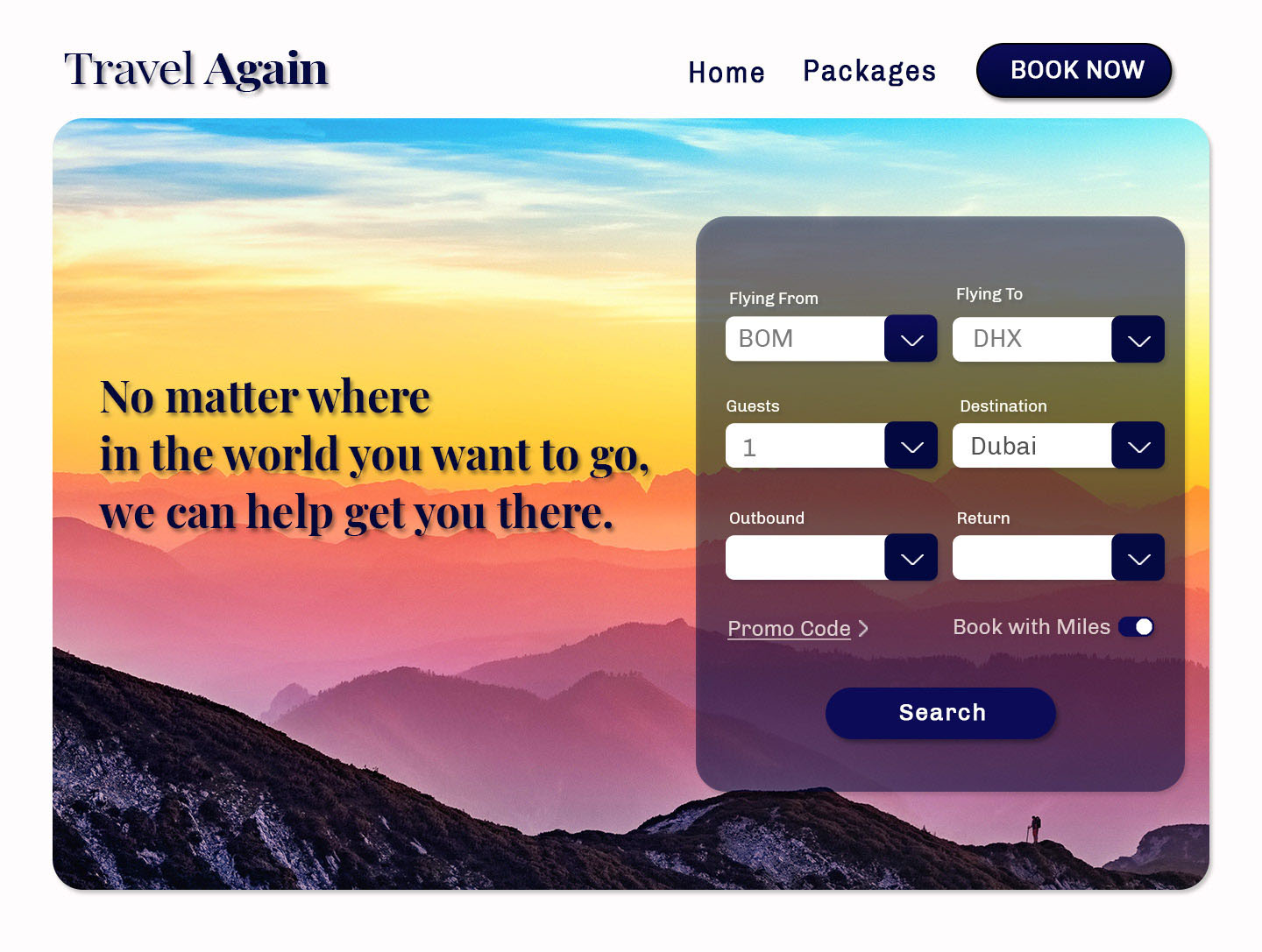 Travel the World - Website Design